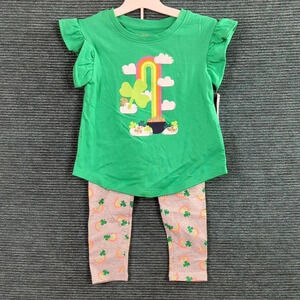 Saint Patricks Day Outfit For Little Girls,Cat & Jack Size 2T, For Kitty Rescue!